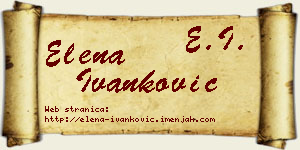 Elena Ivanković vizit kartica